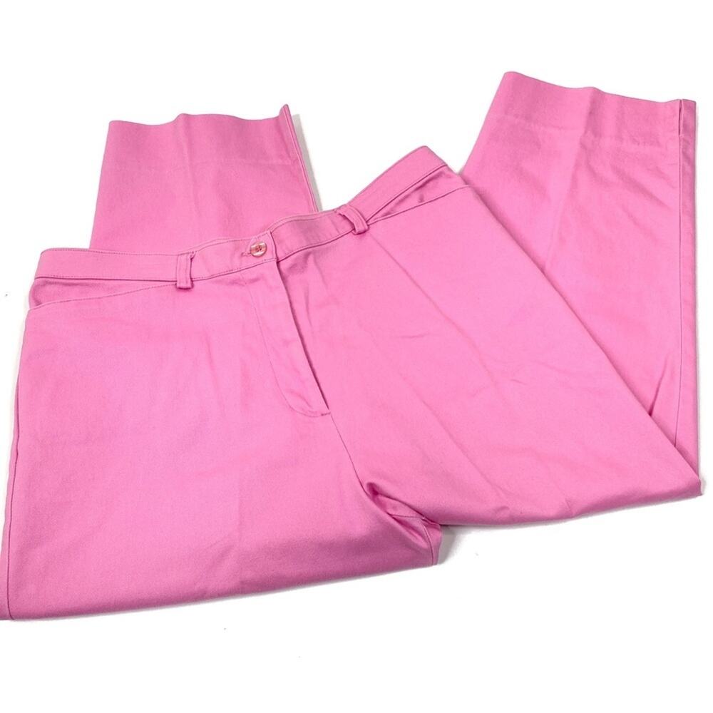 Erik Stewart Vintage Bubblegum Pink Straight Leg Crop Pants Cotton Womens 12